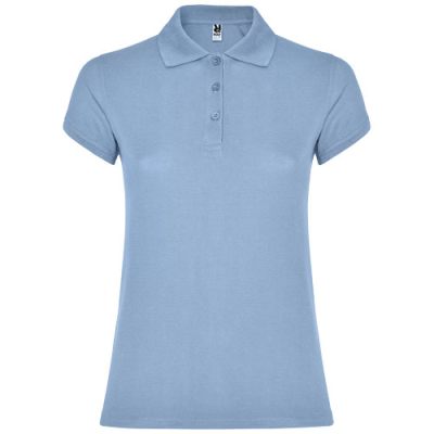 STAR SHORT SLEEVE LADIES POLO in Light Blue