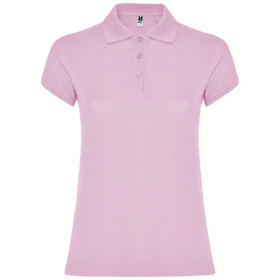 STAR SHORT SLEEVE LADIES POLO in Light Pink