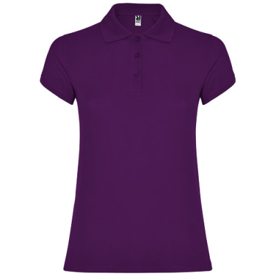 STAR SHORT SLEEVE LADIES POLO in Purple