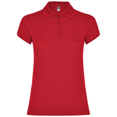 STAR SHORT SLEEVE LADIES POLO in Red