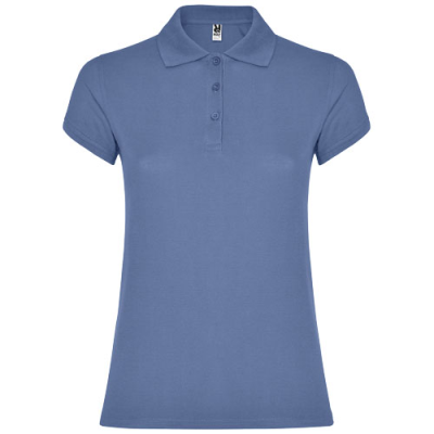 STAR SHORT SLEEVE LADIES POLO in Riviera Blue