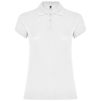 STAR SHORT SLEEVE LADIES POLO in White