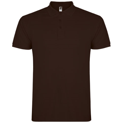 STAR SHORT SLEEVE MENS POLO in Chocolat