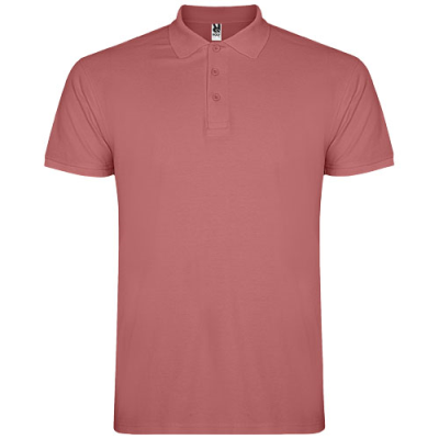 STAR SHORT SLEEVE MENS POLO in Chrysanthemum Red