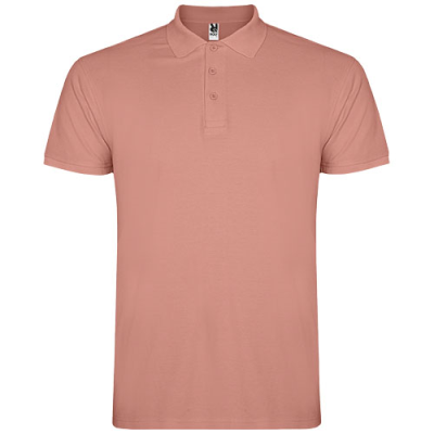 STAR SHORT SLEEVE MENS POLO in Clay Orange