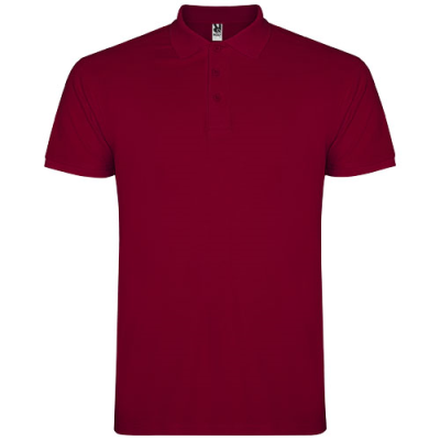 STAR SHORT SLEEVE MENS POLO in Garnet