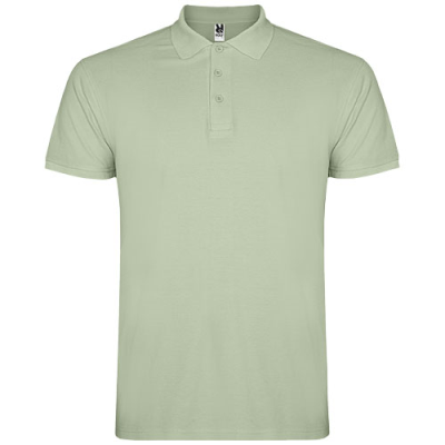 STAR SHORT SLEEVE MENS POLO in Mist Green