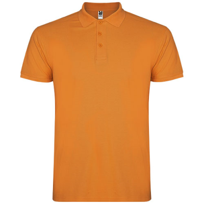 STAR SHORT SLEEVE MENS POLO in Orange