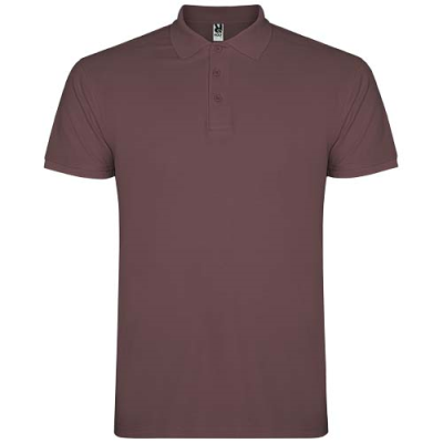 STAR SHORT SLEEVE MENS POLO in Pale Red