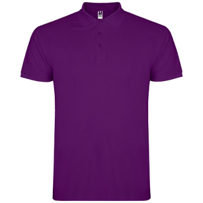 STAR SHORT SLEEVE MENS POLO in Purple