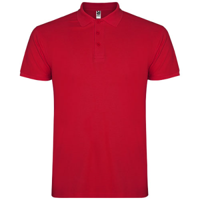 STAR SHORT SLEEVE MENS POLO in Red