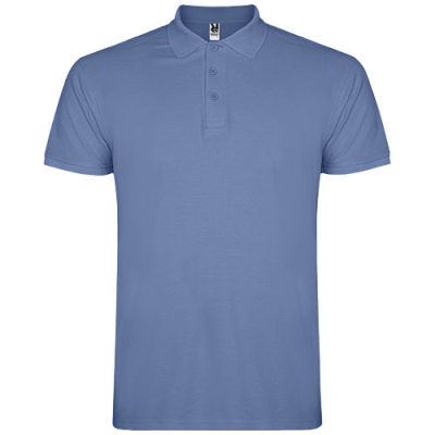 STAR SHORT SLEEVE MENS POLO in Riviera Blue