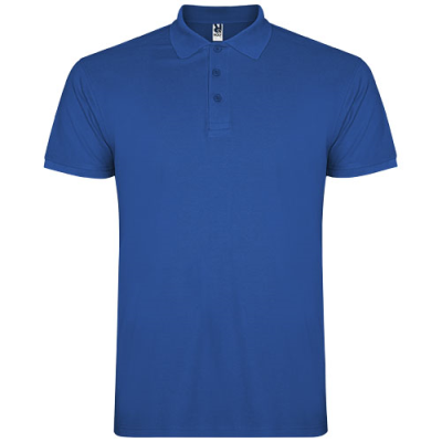 STAR SHORT SLEEVE MENS POLO in Royal Blue