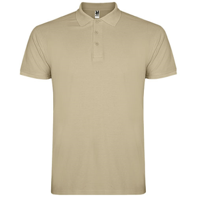 STAR SHORT SLEEVE MENS POLO in Sand