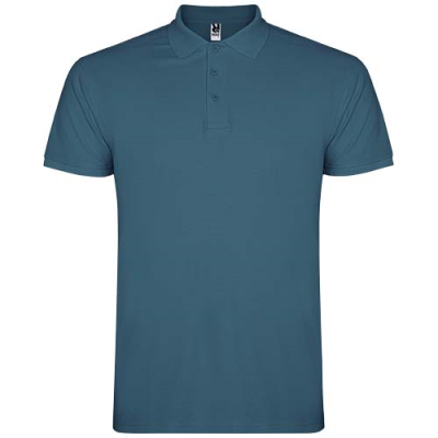 STAR SHORT SLEEVE MENS POLO in Storm Blue