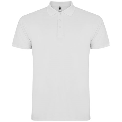 STAR SHORT SLEEVE MENS POLO in White