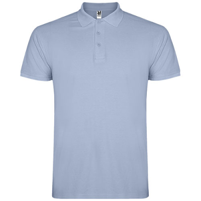 STAR SHORT SLEEVE MENS POLO in Zen Blue