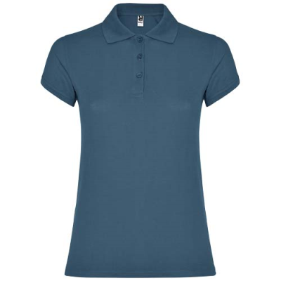 STAR SHORT SLEEVE WOMENS POLO in Storm Blue