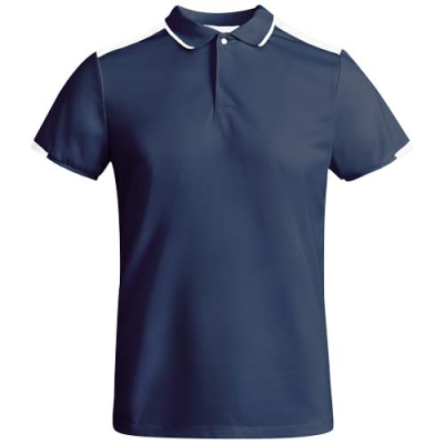 TAMIL SHORT SLEEVE MENS SPORTS POLO in Navy Blue & White