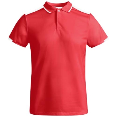 TAMIL SHORT SLEEVE MENS SPORTS POLO in Red & White