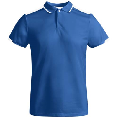 TAMIL SHORT SLEEVE MENS SPORTS POLO in Royal Blue & White