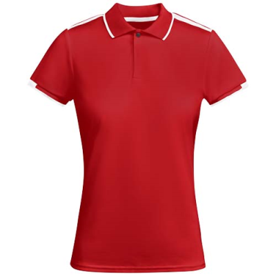 TAMIL SHORT SLEEVE WOMENS SPORTS POLO in Red&White