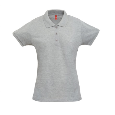 THC BERLIN LADIES LADIES POLO SHIRT - L in Heather Pale Grey