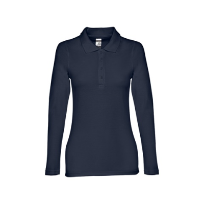 THC BERN LADIES LADIES LONG SLEEVE POLO SHIRT - M in Blue