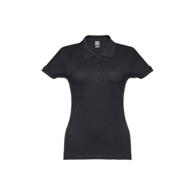 THC EVE LADIES POLO SHIRT - L in Black