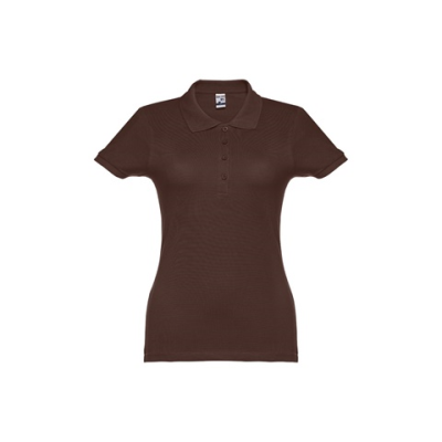 THC EVE LADIES POLO SHIRT - M in Dark Brown