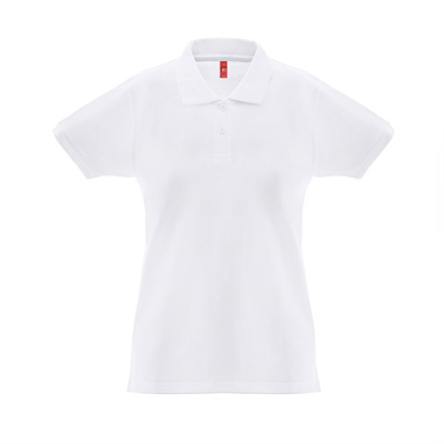 THC MONACO LADIES WH LADIES SHORT-SLEEVED POLO SHIRT in Carded Cotton - L in White