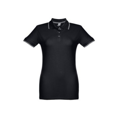 THC ROME LADIES LADIES SLIM FIT POLO SHIRT - L in Black