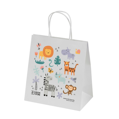 BAGS - ASHDOWN MINI PAPER GIFT BAG with Twisted Handles - White - 200Gsm