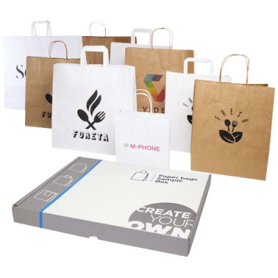 KRAFT PAPER BAGS SAMPLE BOX in White