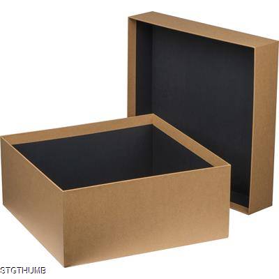 LARGE CARDBOARD CARD GIFT BOX in Beige