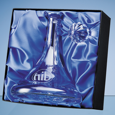 UNIVERSAL SHIPS DECANTER&BOWL SATIN LINED PRESENTATION BOX*