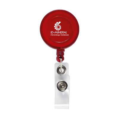 BADGECLIP BADGE HOLDER in Clear Transparent Red