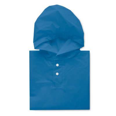 PEVA KID RAIN COAT with Hood in Blue