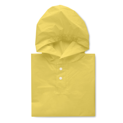 PEVA KID RAIN COAT with Hood in Yellow