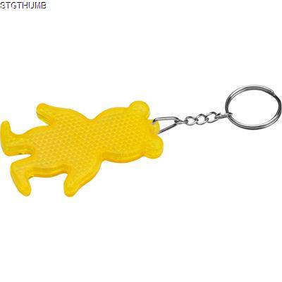 REFLECTING BEAR KEYRING in Yellow