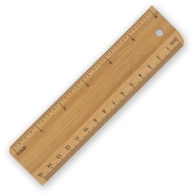 BAMBOO RULER 15CM & 6INCH