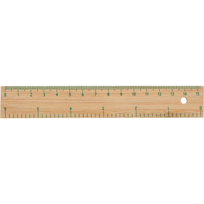 BAMBOO RULER (15CM) in Brown