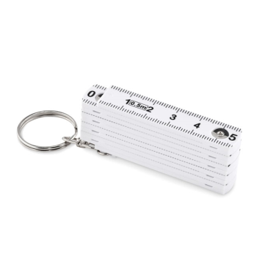 CARPENTERS RULER KEYRING 50CM in White