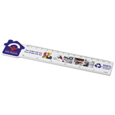 TAIT 15 CM HOUSE-SHAPED RECYCLED PLASTIC RULER in White