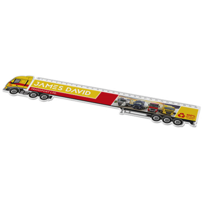 TAIT 30CM LORRY-SHAPED RECYCLED PLASTIC RULER in White