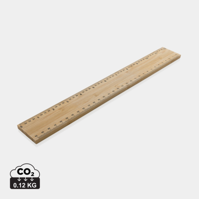 TIMBERSON EXTRA THICK 30CM DOUBLE SIDED BAMBOO RULER in Brown