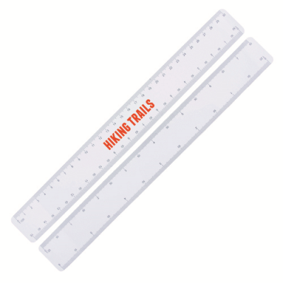 ULTRA SLIM SCALE RULER, IDEAL FOR MAILING, 300MM in White