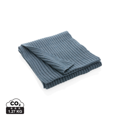 IMPACT AWARE™ POLYLANA® KNITTED SCARF 180 x 25CM in Sage Blue