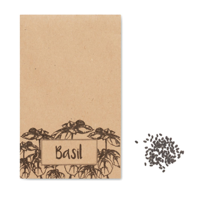 BASIL SEEDS in Craft Envelope in Brown