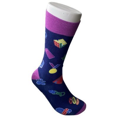 360 DEGREE PRINTED COTTON SOCKS (ADULT SIZE)